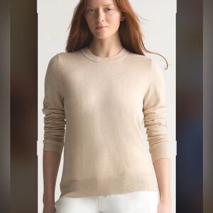 Women Beige Sweater 100% organic cotton